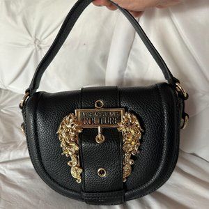 Versace Jeans Couture Buckle Shoulder Bag, Black